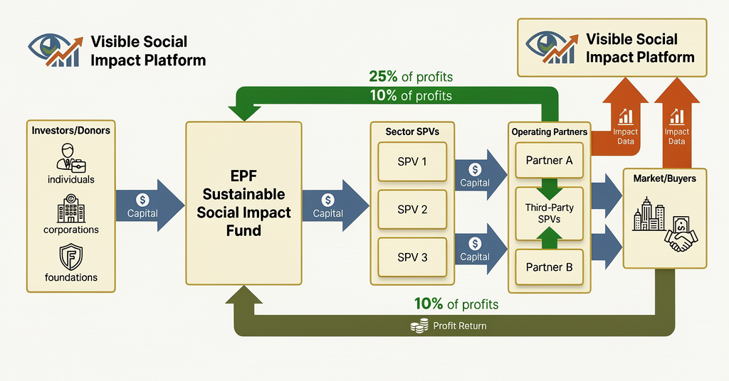 Capital and Impact Flow Diagram